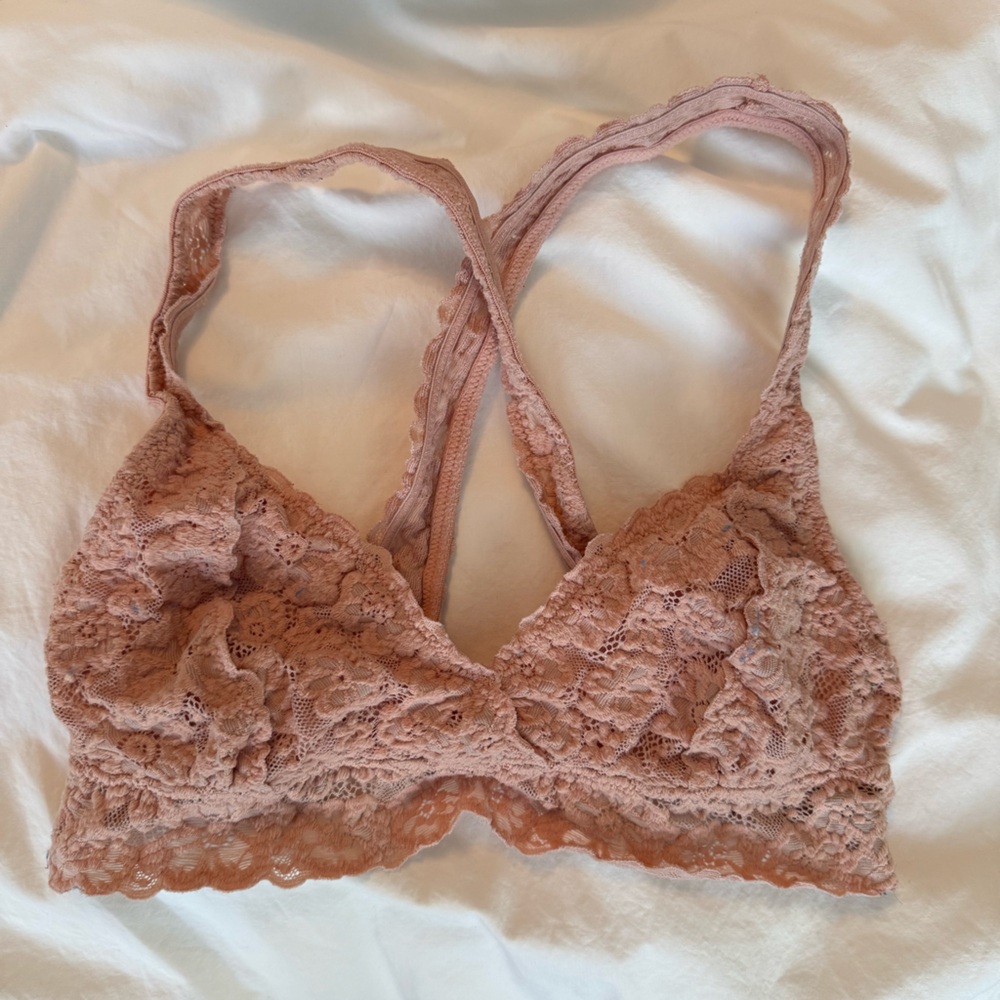 Aerie Lace Bralette in Soft Pink